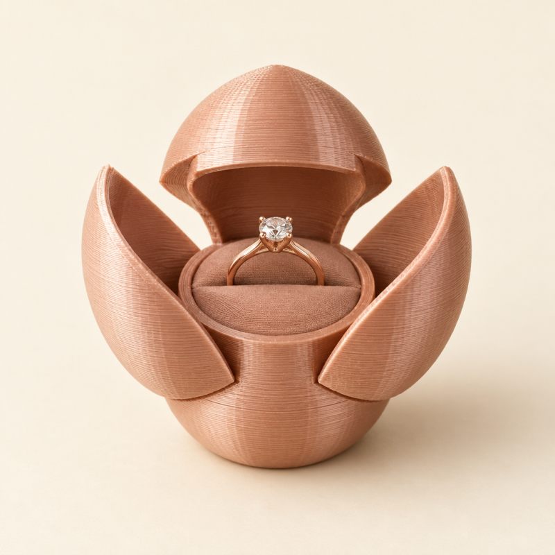 Dome Ring Box – 3D printed by AVA 3D Lab, Kolkata