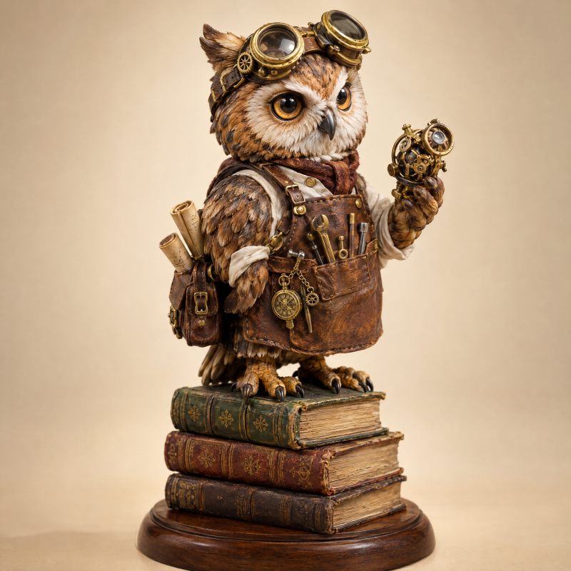 Steampunk Owl Inventor