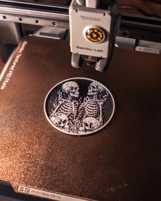 Skeleton Couple Plaque – 3D printed by AVA 3D Lab, Kolkata