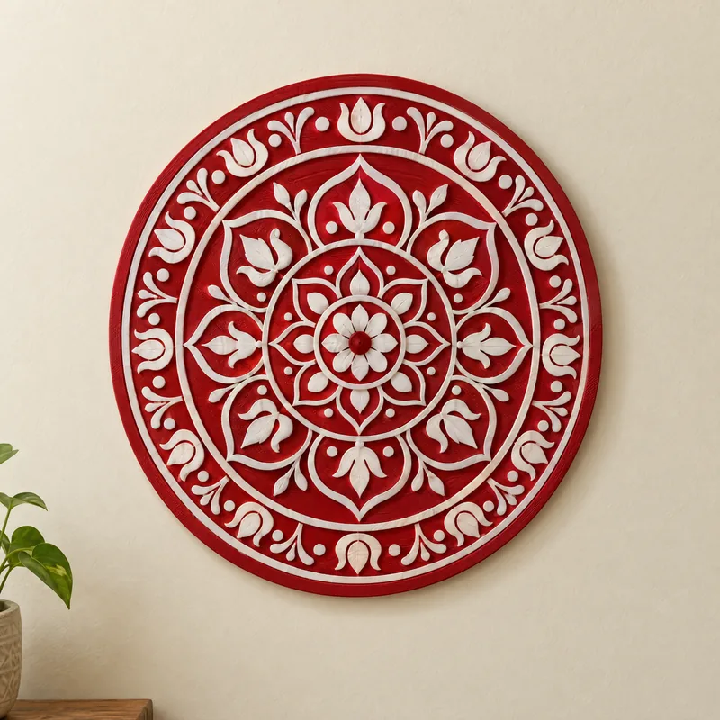 Alpona Mandala Panel – 3D printed by AVA 3D Lab, Kolkata