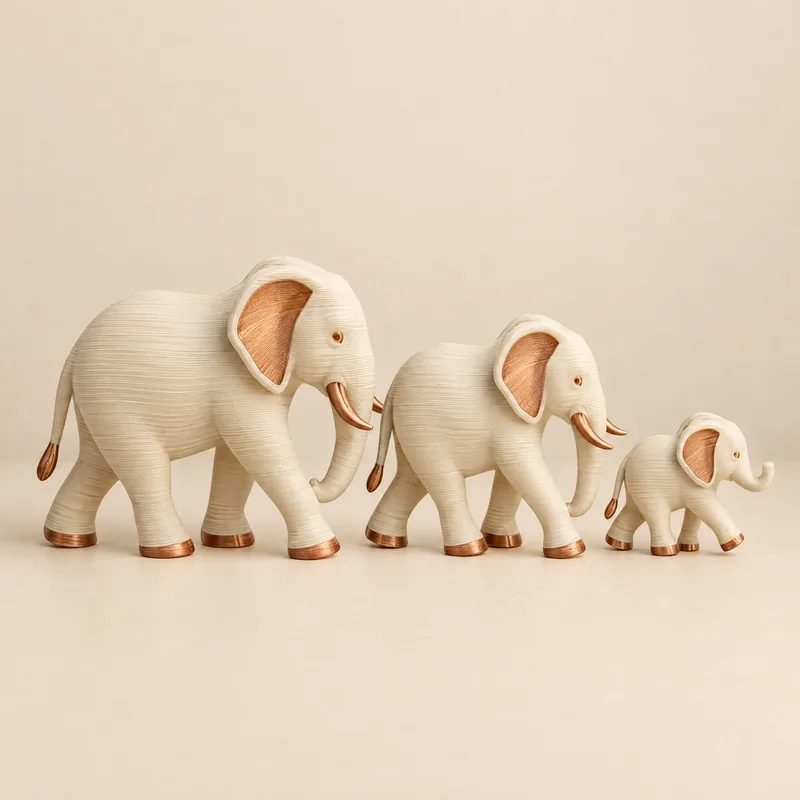 Elephant Family of Three – 3D printed by AVA 3D Lab, Kolkata
