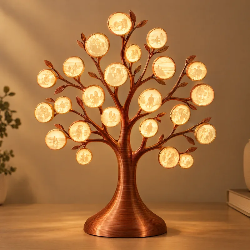 Family Tree Photo Lamp – 3D printed by AVA 3D Lab, Kolkata