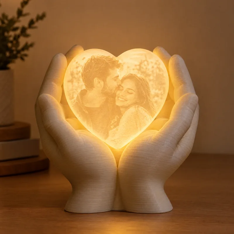 Heart in Hands Lamp – 3D printed by AVA 3D Lab, Kolkata