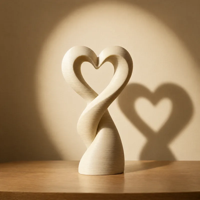 Heart Shadow Sculpture – 3D printed by AVA 3D Lab, Kolkata