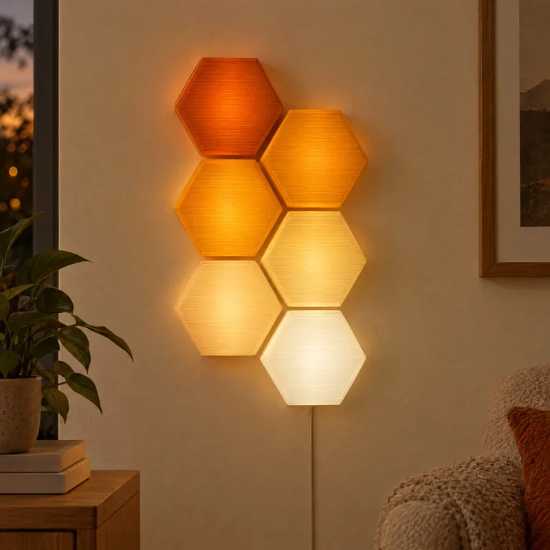 Hexa Glow Light Tiles – 3D printed by AVA 3D Lab, Kolkata