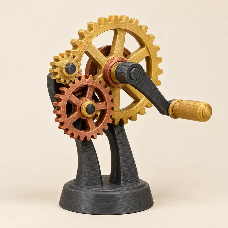 Kinetic Gear Sculpture