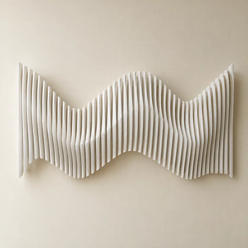 Kinetic Wave Wall Sculpture