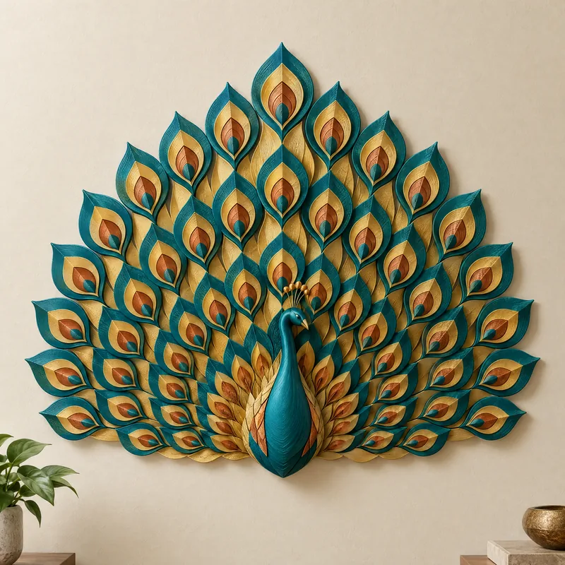 Peacock Feather Fan – 3D printed by AVA 3D Lab, Kolkata