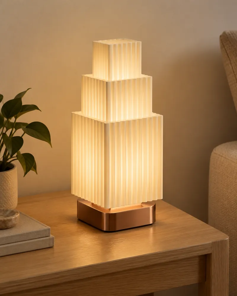 Deco Square Lamp – 3D printed by AVA 3D Lab, Kolkata