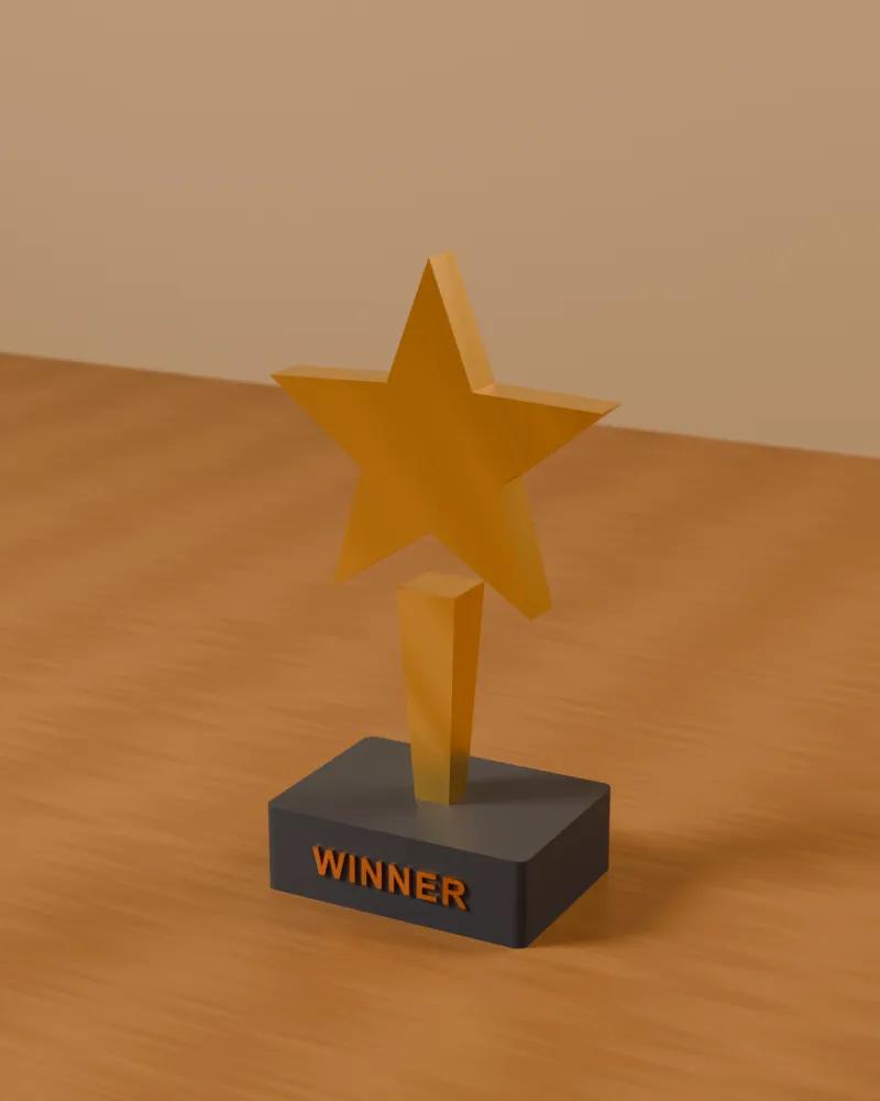 Star Trophy – 3D printed by AVA 3D Lab, Kolkata